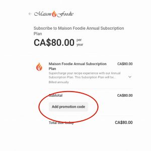 4. Click "Add Promotion Code". Insert the discount/coupon code provided to you and click "Apply". The "Total due today" amount should automatically update to $0.00.